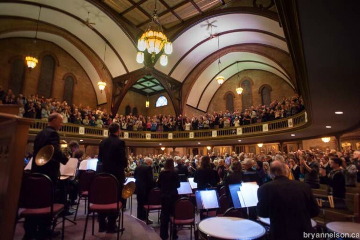 The musicians of London Symphonia receives a standing ovation from a packed house after their classical music performance in London, Ontario