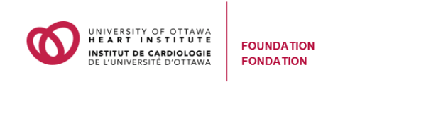 Logo, red & white of the University of Ottawa Heart Insititute Foundation