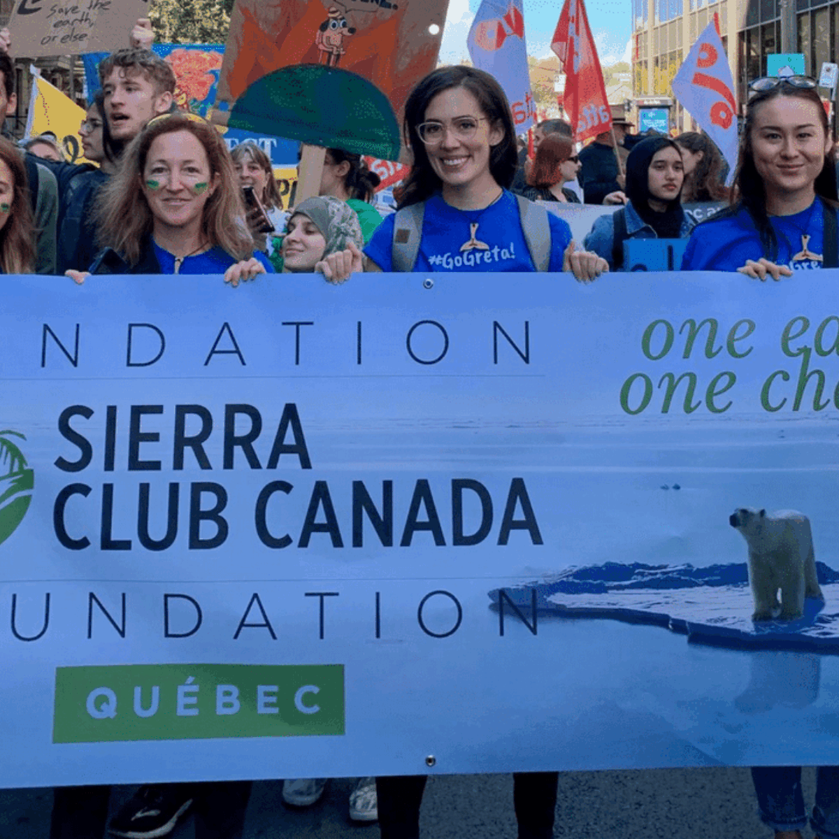 Sierra Club Canada joins a climate march in Montreal, Quebec