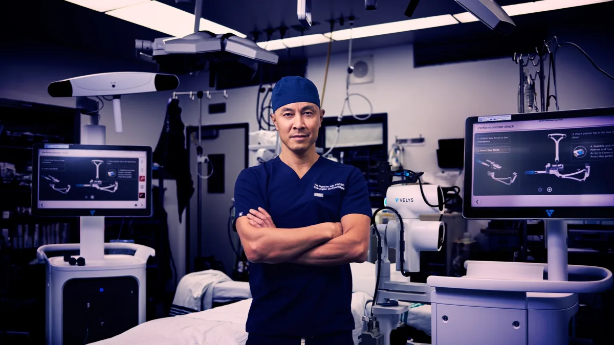 Go behind the scenes of knee surgery with the orthopedic surgical robot