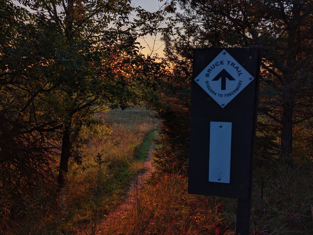 Scenic section of the Bruce Trail, the 900-kilometre hiking route across southern Ontario’s Niagara Escarpment.